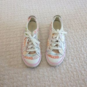 Colorful Handwriting Rare Authentic Coach Shoes